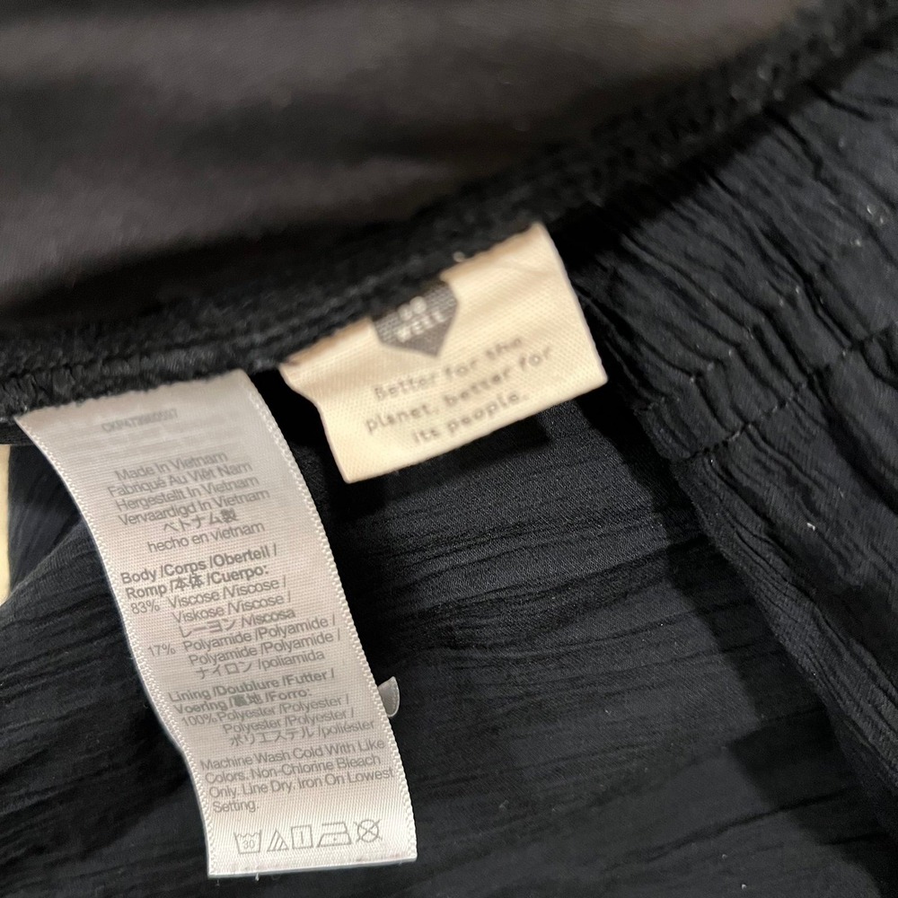 Madewell Pullon Black wide leg pants with pockets Sz PXXL - Picture 11 of 12